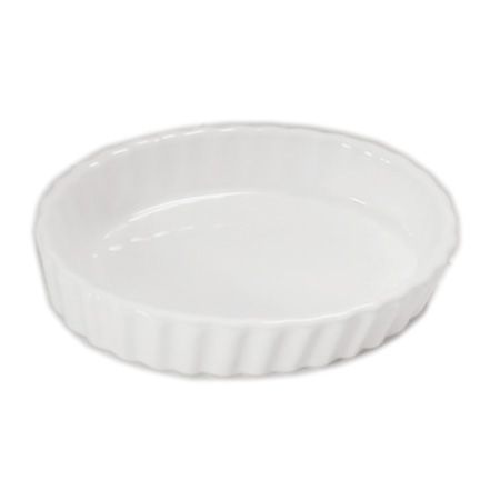 Diversified Ceramics Ultra White 4 oz Oval Creme Brulee Dish
