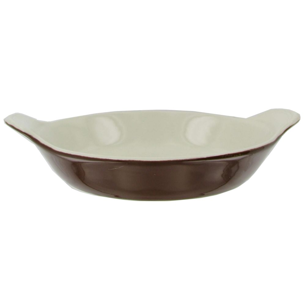 Hall&reg; China Brown 12 Oz. Round Shirred Egg / Au Gratin Dish
