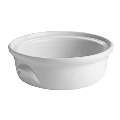 Hall&reg; China Bright White Handled 14 Oz. Casserole without Lid