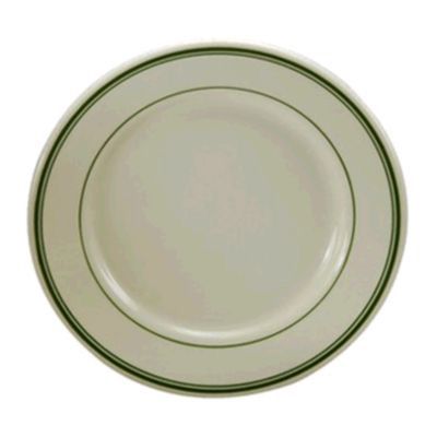 Oneida Buffalo Saratoga Green Rolled Edge Plate
