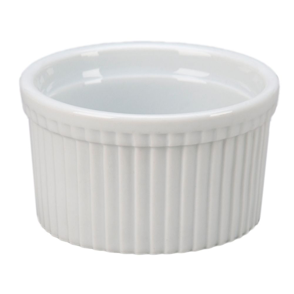 Vertex China Market Buffet Collection White Fluted 3 Oz Ramekin
