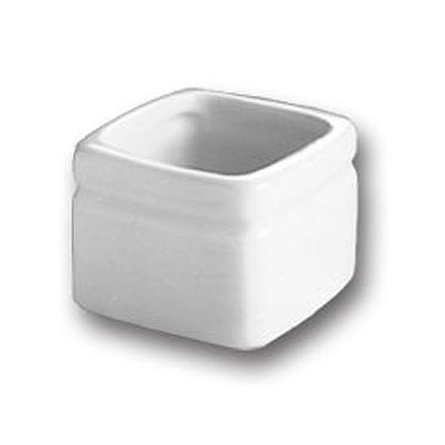 Hall&reg; China White 2 Oz. Square Cube Sugar Holder