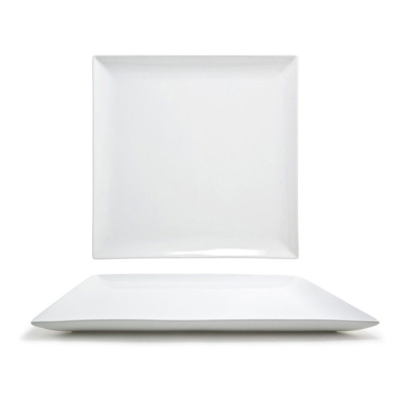 White Mod Platter 15" Sq