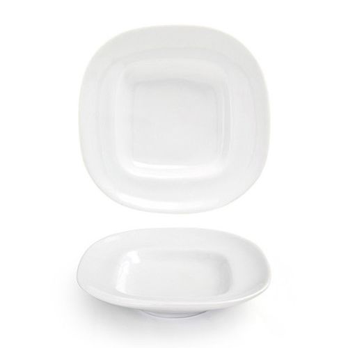 Front Of The House&reg; 3 Oz Square Trillium White Plate