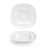 Front Of The House&reg; 3 Oz Square Trillium White Plate