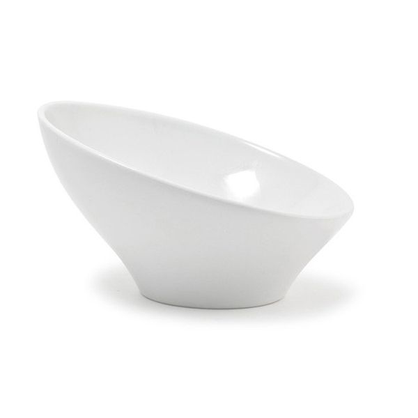Front Of The House 7-&frac12;" Slanted White Porcelain Bowl