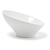 Front Of The House Slanted White Porcelain 9" Bowl