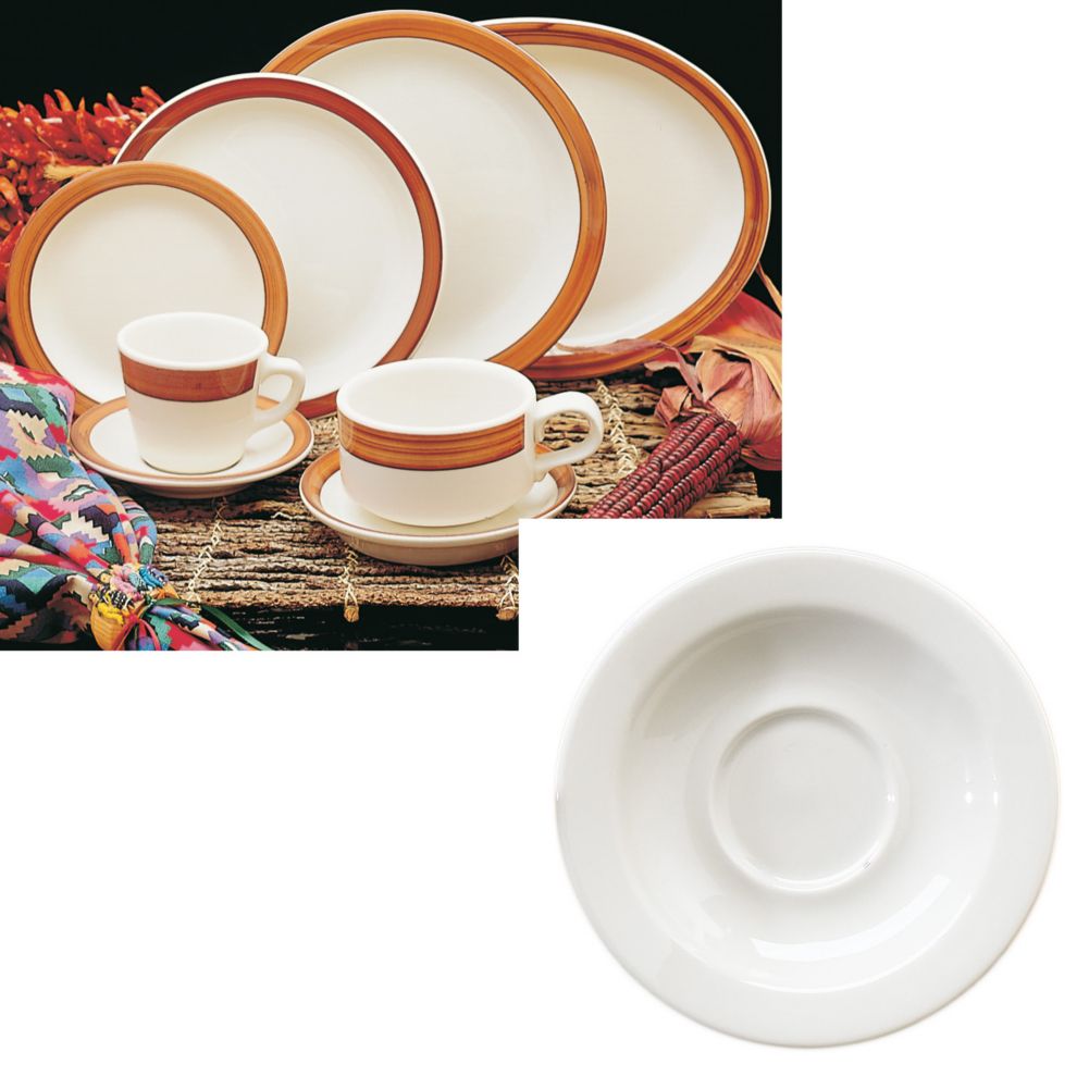 Homer Laughlin China Bavarian Brush 6" Boston Saucer