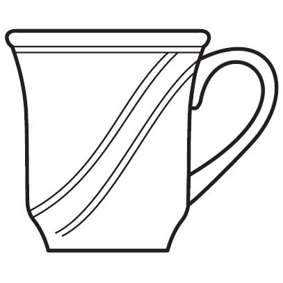 Homer Laughlin China Lyrica&reg; Lydia Green Tall 7.25 oz Teacup