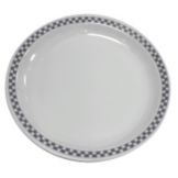 Homer Laughlin China Checkers Black NR 11-7/8" Plate