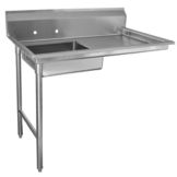 Undercounter 52" Dish Table w/ Left Side Sink, DTU-U60-48L