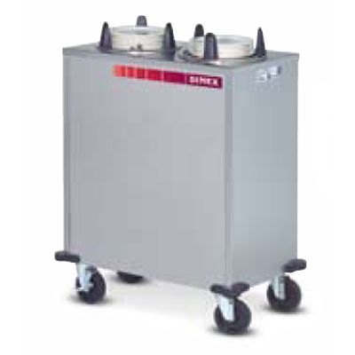 Dinex&reg; Mobile 4-Tube Heated Plate Dispenser f/ 12-1/4" Plates