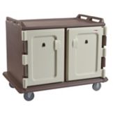 Cambro Granite Sand Low 2-Comp Meal Delivery Cart for 14 x 18 Trays