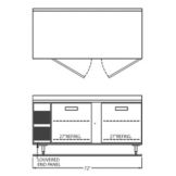 Randell&reg; 72" Refrigerated Side Mount Worktop