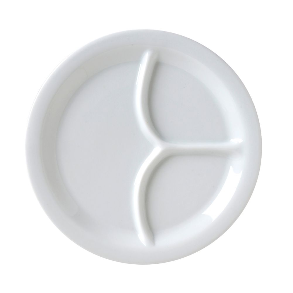 Vertex&reg; China Catalina Undecorated Collection 3-Comp Divided Plate