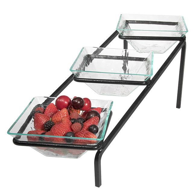 Gourmet Display&reg; Glacier 3 Textured Acrylic Bowl Display