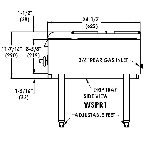 Wolf 18-W x 24" Stock Pot Range