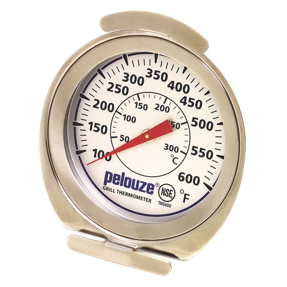 Pelouze&reg; S/S 100-600&deg;F Surface Grill Thermometer