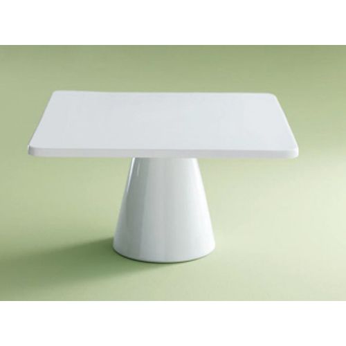Tag Large White Square Pedestal Cake Plate