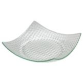 Steelite Creations Frosted Glass 11-1/2" Deep Cubol Dimple Dish