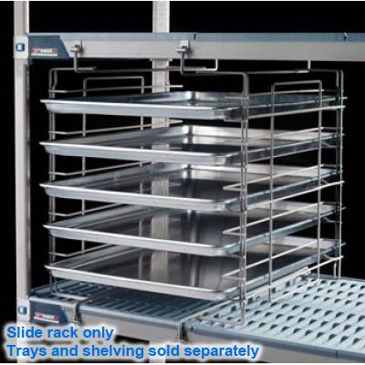 MetroMax Tray Slide Rack for 18" W Shelves, Gray Epoxy