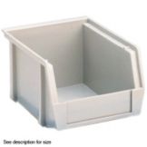 Metro&reg; Polypropylene 14-3/4 x 8-1/4 x 7" Gray Stacking Bin