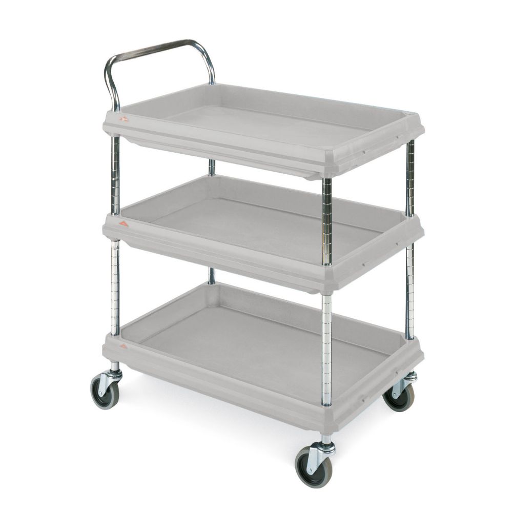 Metro&reg; BC Series Gray Deep Ledge 21 x 33 In. 3-Shelf Utility Cart
