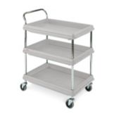 Metro&reg; BC Series Gray Deep Ledge 21 x 33 In. 3-Shelf Utility Cart