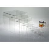 Clear Acrylic U-Shaped Riser, 8" x 8" x 8"