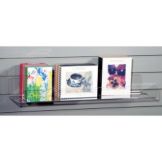 Clear Flat Slatwall Shelf w/ 2" Lip, 36" x 6"