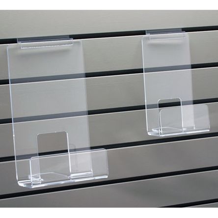 Clear Acrylic 6" Slatwall Book Strip w/ Lip