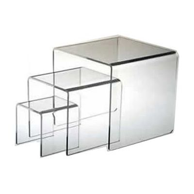 Deluxe Heavyweight Clear Acrylic 3-Sided Riser, 6 x 6 x 6
