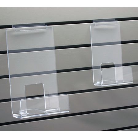 Acrylic 12" Slatwall Book Shelf w/ Lip