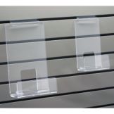 Acrylic 12" Slatwall Book Shelf w/ Lip