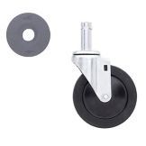 Super Erecta Resilient Tread Swivel Stem Caster, 5" w/ Bumper