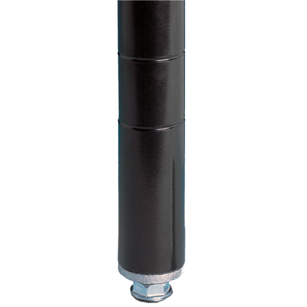 Super Erecta Post w/ Adjustable Leveling Bolt, Black, 54"