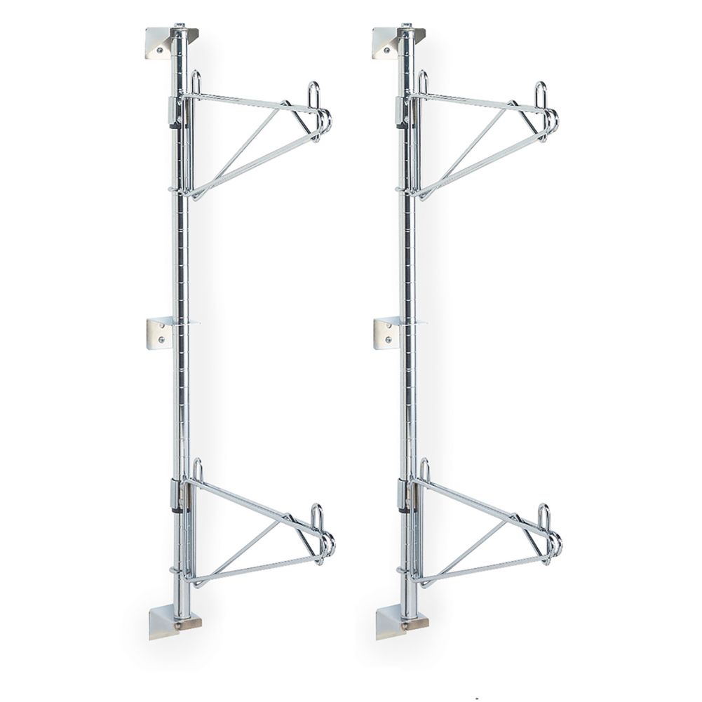 Super Erecta 2-Level End Unit Post Wall Mount for 24" W Shelves