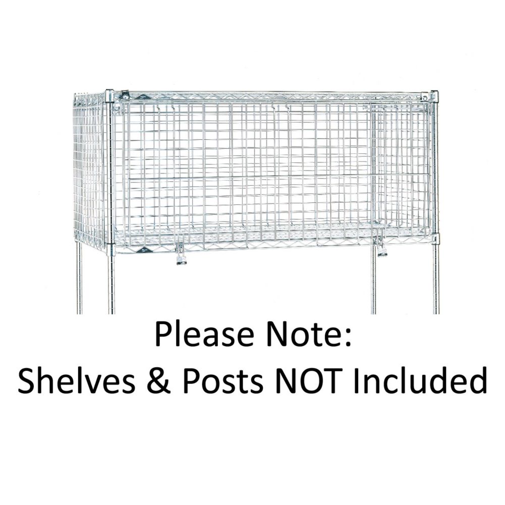 Super Erecta Security Module for 24 x 48 Shelves, Chrome, 20 H