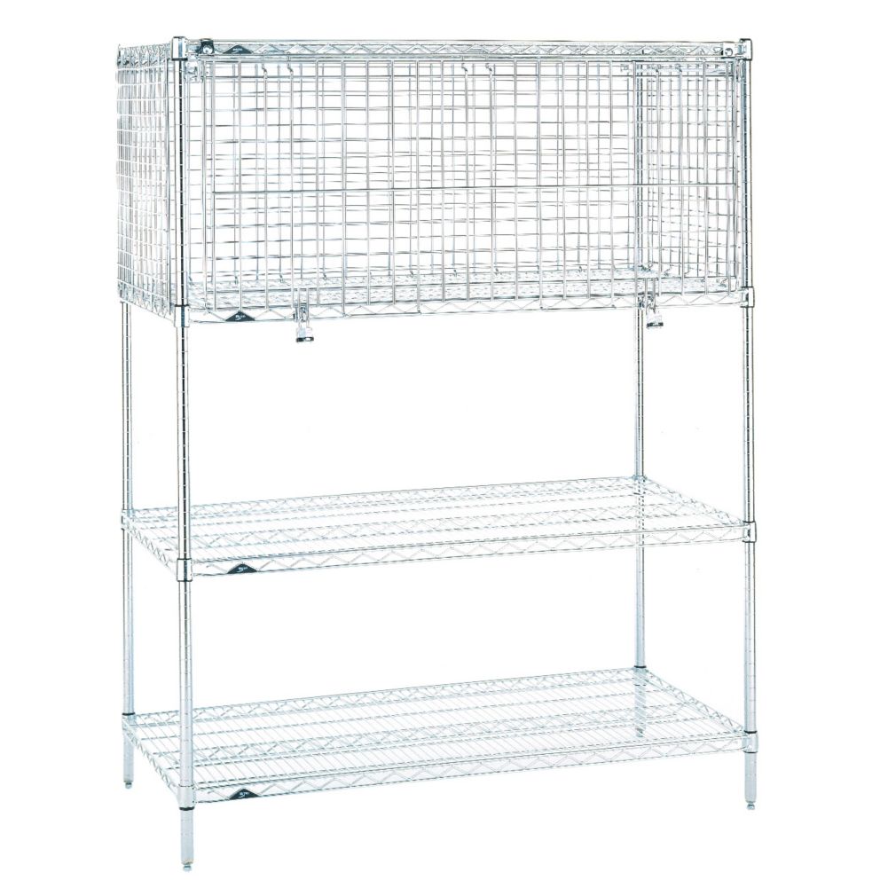 Super Erecta Security Module for 24 x 48 Shelves, Chrome, 20 H