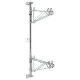 Super Erecta 2-Level Post-Type Chrome Wall Mount for 18" Shelves