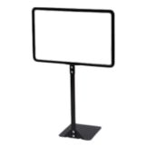 Black Flat Stem Fixed Height Sign Holder w/ 10" Stem, 7 x 11