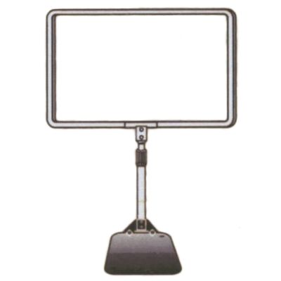 Black Round Stem Adjustable Sign Holder, 7" x 11"
