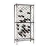 Focus Foodservice Black Epoxy Finish 82 Bottle Display Wine Rack