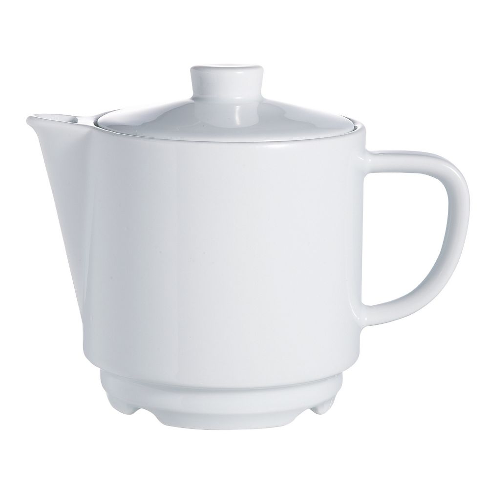Cardinal Arcoroc Candour White Porcelain 15 Oz. Teapot