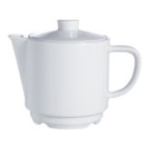 Cardinal Arcoroc Candour White Porcelain 15 Oz. Teapot
