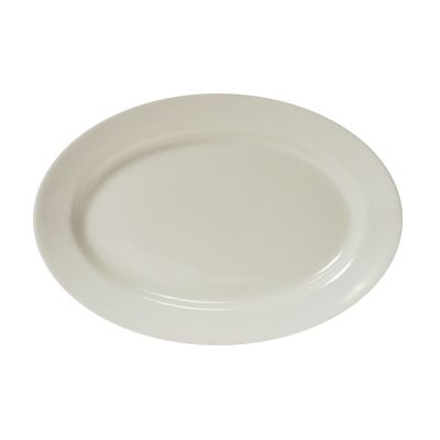 Tuxton&reg; Reno 8-1/4" x 5-3/4" Eggshell Oval Platter