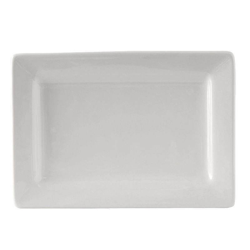 Tuxton&reg; 8" x 5-1/2" White Rectangular Plate