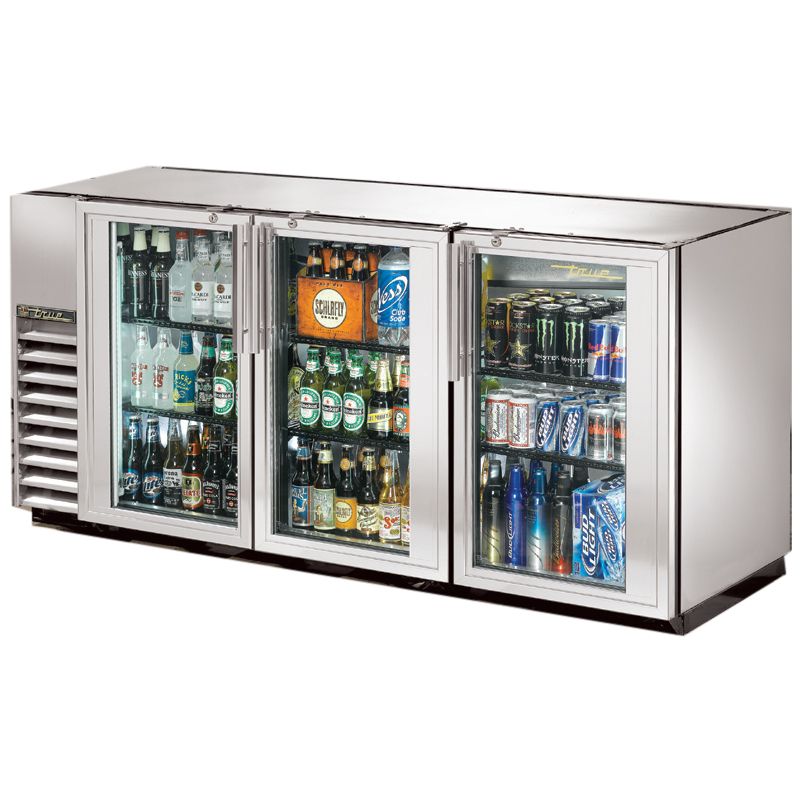 True&reg; S/S 2-Glass Swing Door Back Bar Cooler for 150 6-Packs