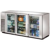 True&reg; S/S 2-Glass Swing Door Back Bar Cooler for 150 6-Packs