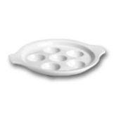Hall&reg; China White 8-3/8" Round Escargot Plate